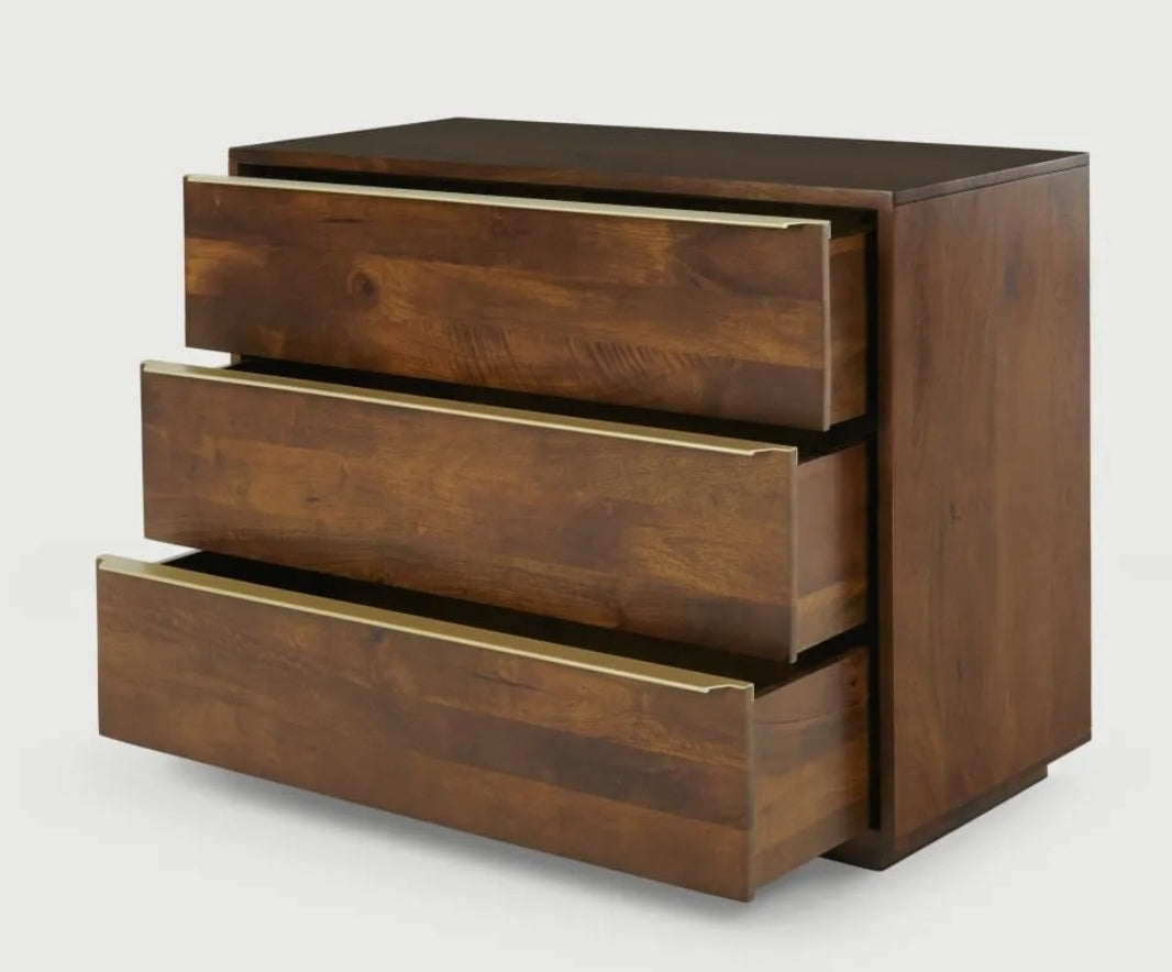 AndersonChest of Drawers, Mango Wood & Brass RRP £550