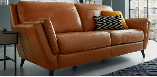 The Sofology Fellini 3 seater, 2 seater and 2 seater leather sofa set RRP £3,450