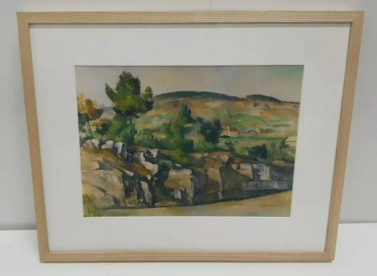 Hilly Landscape by Paul Cezanne - Picture Frame Painting RRP £99